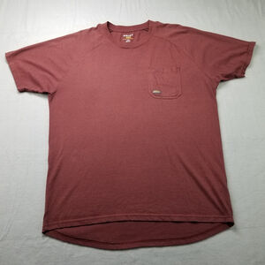 Ariat Rebar T-Shirt Mens Size L Red Short Sleeve Pocket Cotton Blend